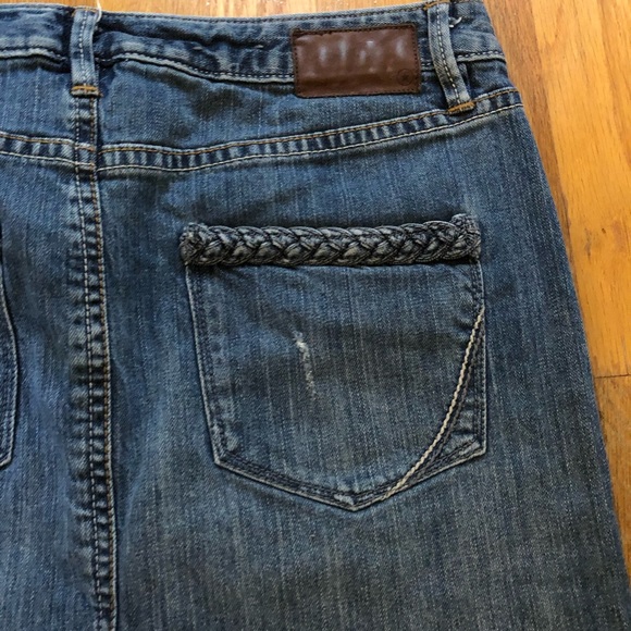 🎉Host Pick🎉NWOT Converse One Star Denim Pencil Skirt W/Braid Accent - Picture 5 of 6